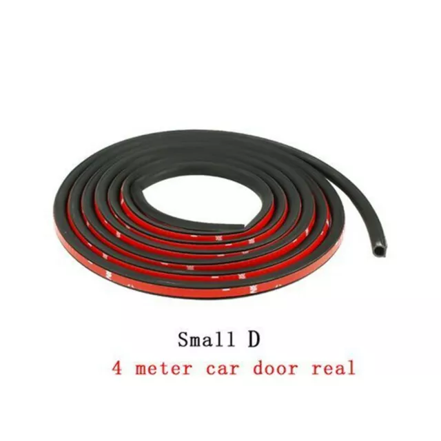 157" Adhesive Car D Type Rubber Edge Seal Hollow Door Weather Strip Sealings