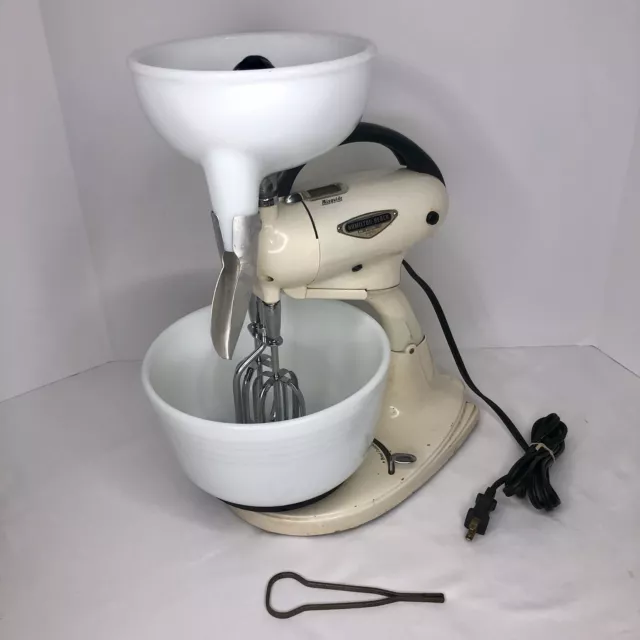 Vintage Hamilton Beach Model D stand mixer with attachments T5