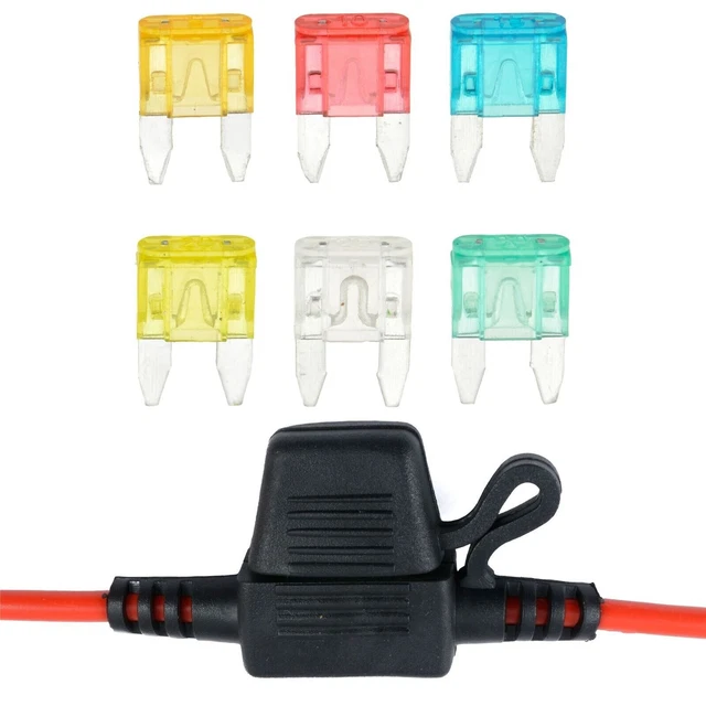 5A-30A Mini Blade Fuse Holder In-Line Golf Carts Motorcycles RV Camper Durable