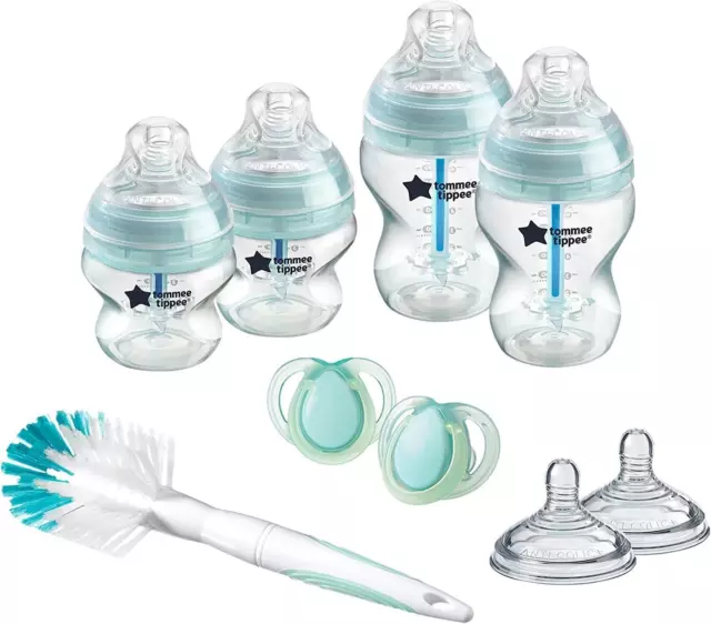 Tommee Tippee Newborn Baby Bottle Starter Set Advanced Anti-Colic 0m+ Blue