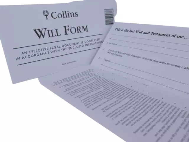 Collins Australian DIY Will Kit Form / Envelope / Instructions 25766*