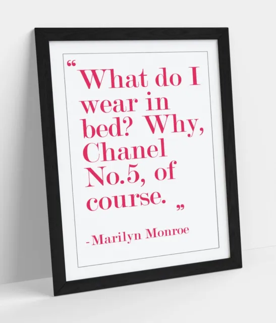 Channel No. 5 Of Course, Marilyn Monroe -Framed Wall Art Poster Paper Print