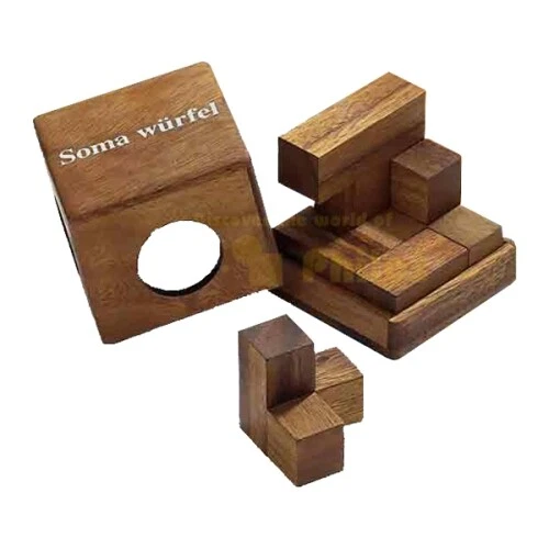 Rompecabezas Cubo De Madera Piezas CUBO -PEQUEÑO- Piezas Del
