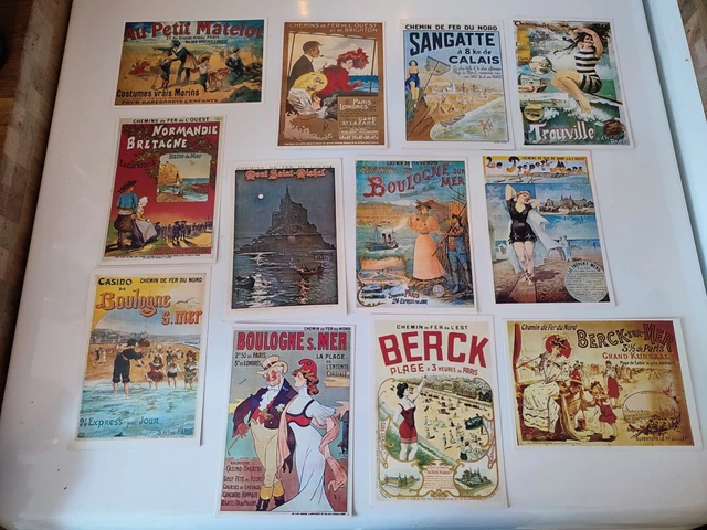 CP AFFICHE Chemins de Fer - SUPERBE LOT DE 18 CARTES POSTALES - Nord Orléans ...