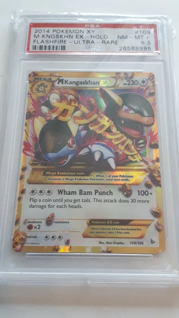 Pokemon 2014 XY Flashfire Ultra Rare M Kangaskhan Holo #109 PSA8.5 NM-MT +