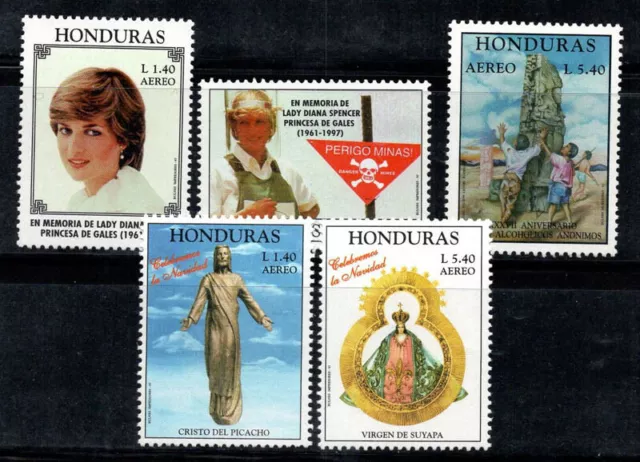 Honduras 1997 Mi. 1348-1352 Nuovo ** 100% Lady Diana, Natale