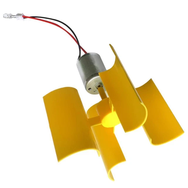 Modello Di Generatore Eolico Educativo Con LED | Turbina Mini 20 Cm Rotazione 360° | Kit Didattico Energia Rinnovabile