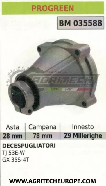 Supporto Campana Frizione Completo Decespugliatore Honda Gx35 Asta Progreen