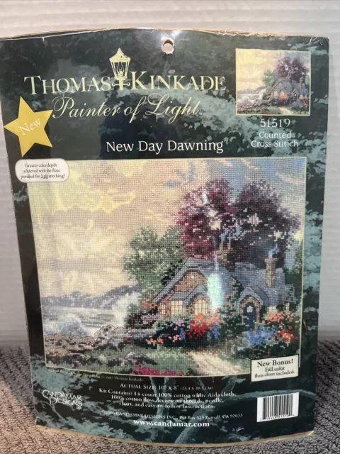 Thomas Kincaid Counted Cross Stitch Kit #51519 "New Day Dawning" 10x8 NEW SEALED