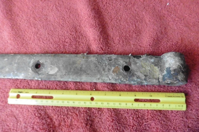 1 XL Wrought iron hinge strap barn door decor Vintage Antique hand wrought 49.5" 2