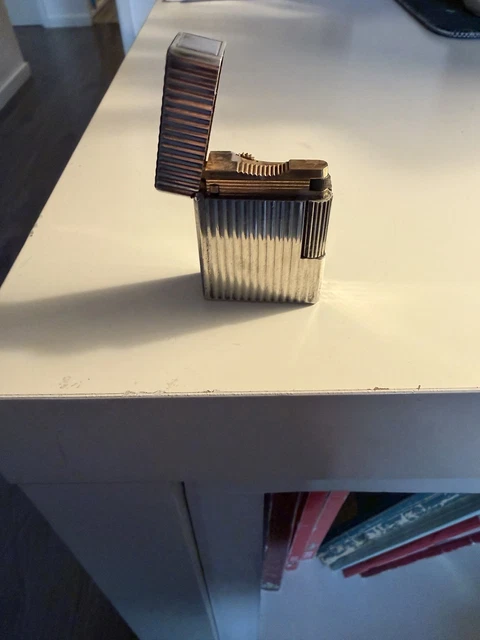 briquet alfred dunhill guilloche dore a gaz