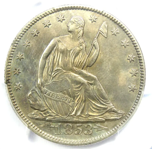 1853-O Arrows Rays Seated Liberty Half Dollar 50C - PCGS Uncirculated (UNC MS)