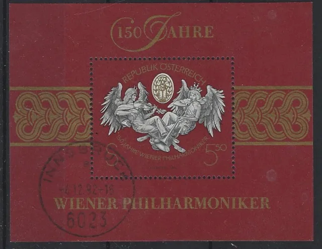 v220 Österreich /Wiener Philharmoniker   MiNr Block 11 o