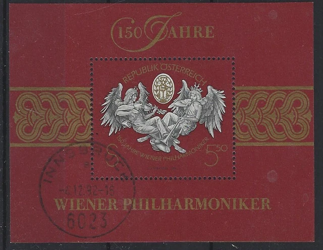 v220 Österreich /Wiener Philharmoniker   MiNr Block 11 o