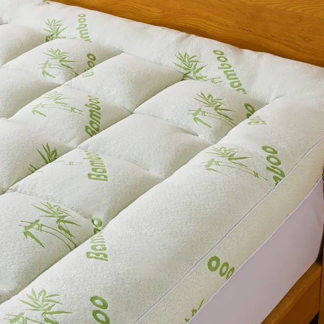 Bamboo Mattress Topper Queen Size, Cooling Extra 3 Inch Thick Breathable Mattres