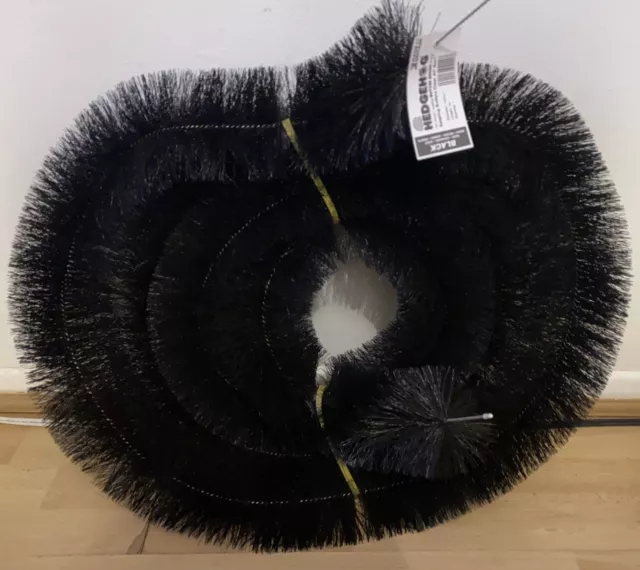 Protezione foglie spazzola grondaia riccio originale 100 mm x 4 m nero