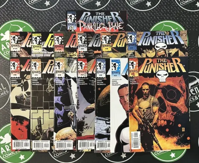 Punisher #1-12 (2000) Vol 5 with Variant #2 Full Set + Painkiller Jane 1-Shot!