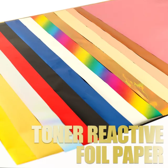 16 Colors Hot Foil Paper 50 PCS Toner Reactive Foil Laser Printer and Laminator