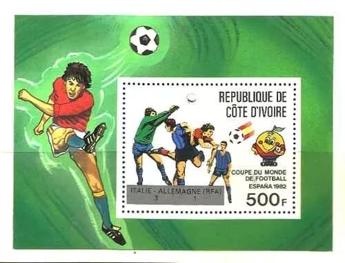 Timbre Sports Football Cote d'Ivoire PA24 ** (74557FG)