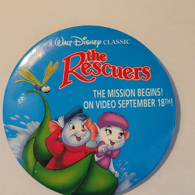 The Rescuers Disney Store WALT DISNEY'S THE Rescuers Video Store Promotional Pin for VHS Release ...