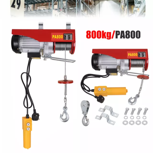 800kg/PA800 Portable Electric Winch Scaffold Hoist Crane Workshop Garage Lifting