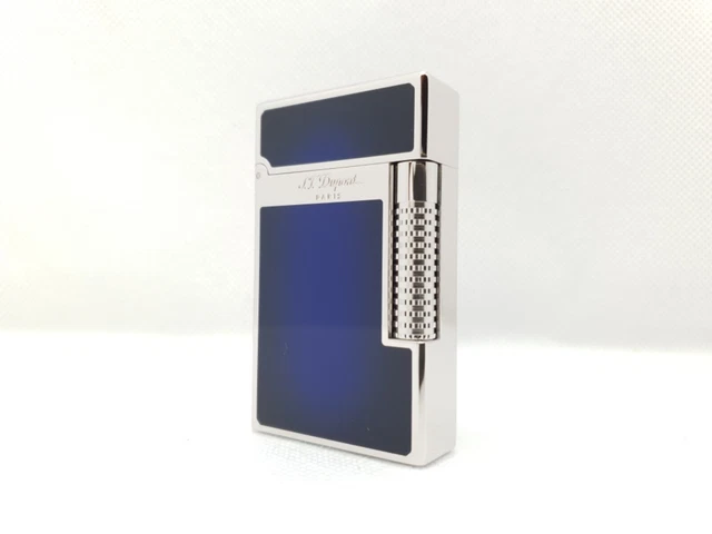 Accendino Le New Grand St. Dupont Lacca Blu E Palladio