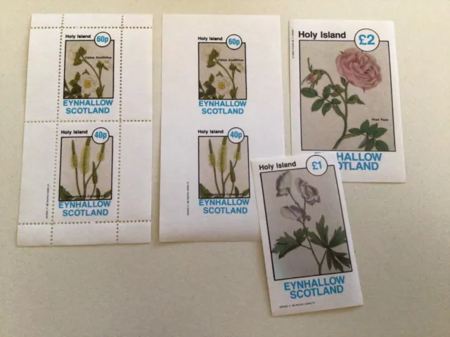 Holy Island Scotland Flowers mint never hinged stamps sheets Ref R49095