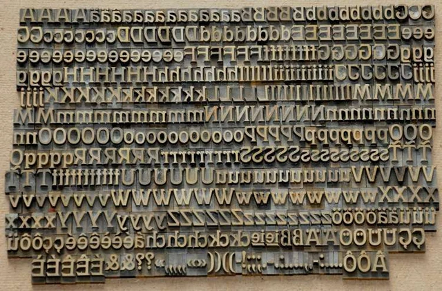 Prägeschrift 10,5 mm Messingschrift Buchbinderschrift Buchbinden Vergoldepresse