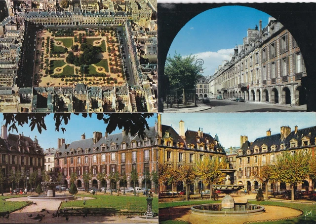 LOT DE 4 cartes postales postcards 10x15cm PARIS PLACE DES VOSGES 1 EUR ...