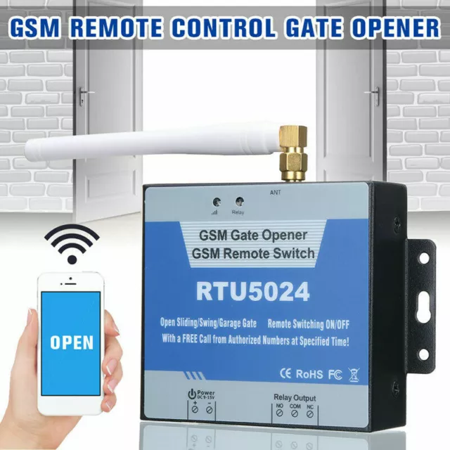 RTU5024 GSM Door Gate Opener Wireless Remote Control On/Off Switch Free Call SMS