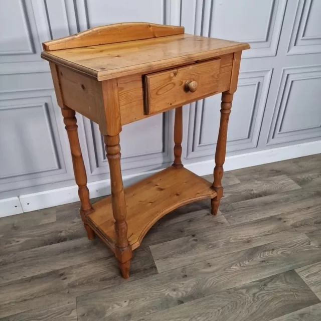Antique Victorian Style Solid Pine Wood Hall Console Table - Drawers Wash Stand