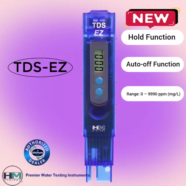 HM Digital TDS-EZ PPM Meter, Home Drinking Tap Water Quality Purity Test/Tester