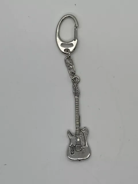 Pewter Guitar (T Style) Gift Keyring (RRP £17.99) From Sinners Music