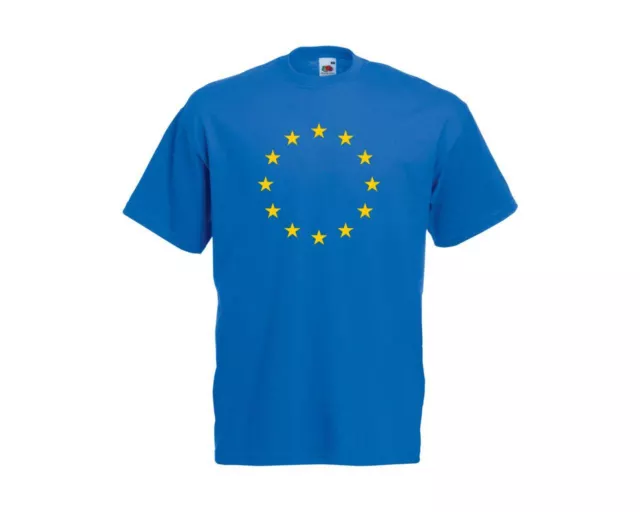 Unisex Blue Euro Flag Stars Blue EU Europe European Union T-Shirt