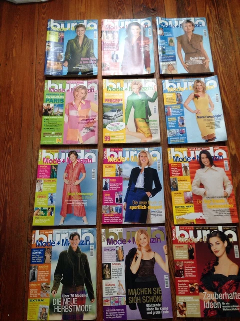 Burda Moden 2001 und Magazin Kompletter Jahrgang