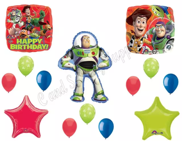 TOY STORY BUZZ Lightyear Birthday party Balloons Decoration Supplies Woody 14 pc