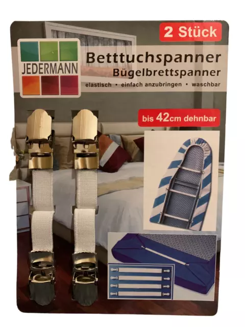 Bettlakenspanner - dehnbar, elastisch, Bügelbrett, Bettlaken, Spanner Neu DE