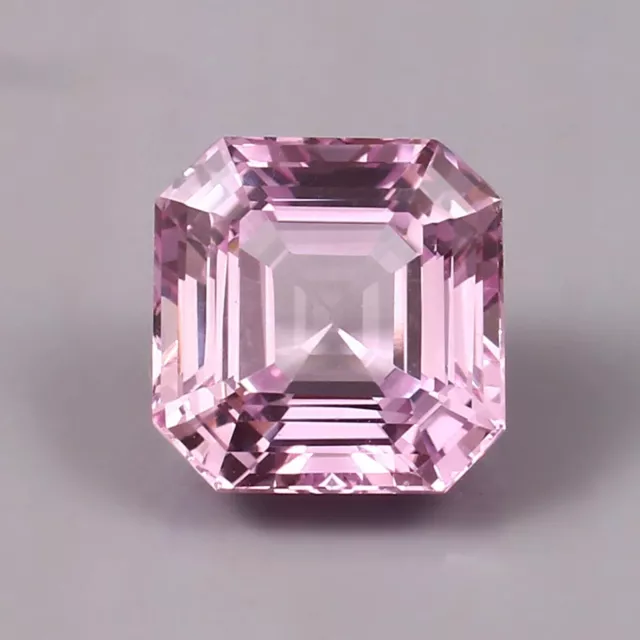 Natural Flawless Madagascar Pink Morganite Asscher Cut Loose Gemstone 11x11 MM