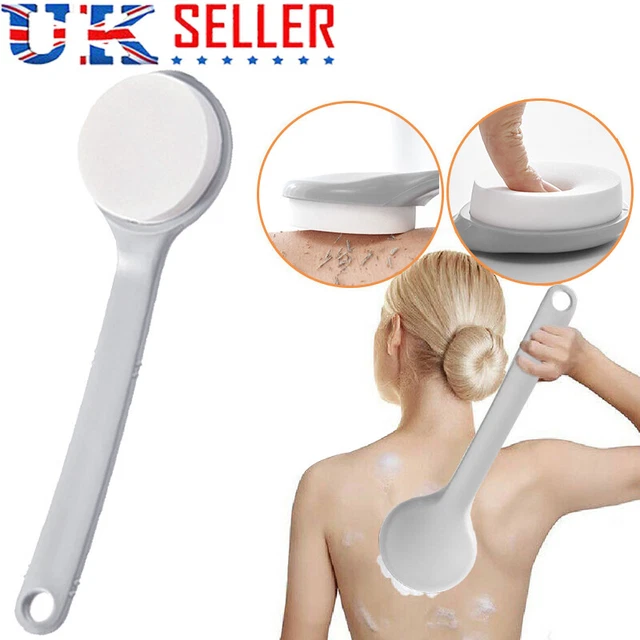 Body Brush Shower Scrubber Lotion Applicator Sponge Bath Back Brush Long Handles