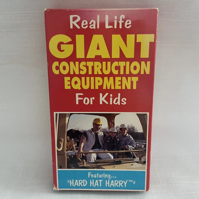 REAL LIFE GIANT Construction Equipment For Kids VHS Hard Hat Harry 6.