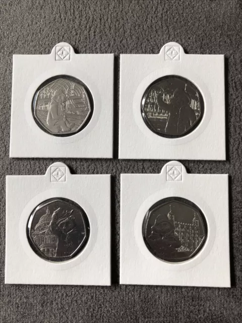 FULL SET OF PADDINGTON BEAR 50P COINS (4 coins) FIFTY PENCE