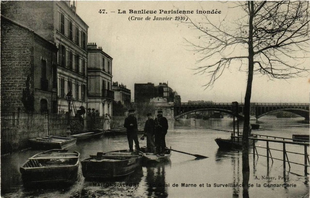 CPA AK MAISONS-ALFORT Le Quai de Marne et la Surveillance (672016)