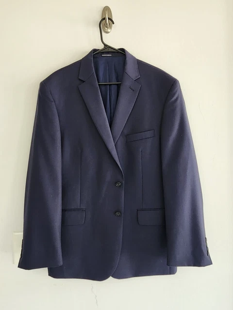 NAVY BLUE JOS. A. BANK 1905 CUSTOM 100% WOOL SPORT COAT sz 46R blazer jacket
