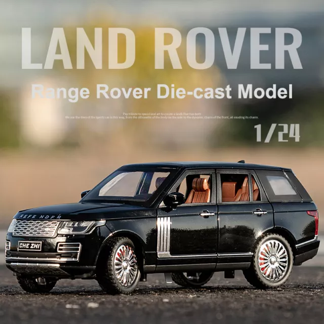 Land Rover Range Rover 1:24 Druckguss Modell Auto Spielzeug Sammlung Sound & Licht schwarz