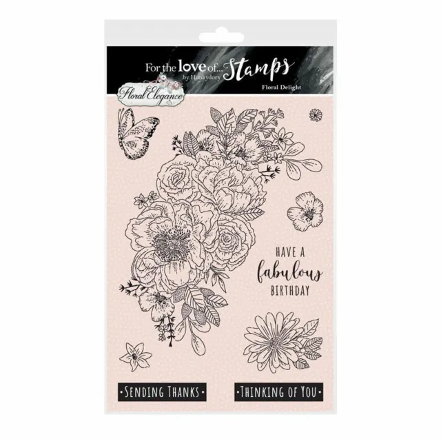 Hunkydory Floral Delight For the Love of Stamp  9pc
