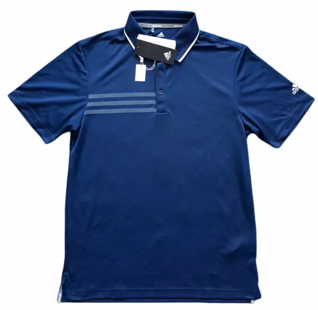 Adidas Herren Poloshirt 3-STREIFEN Gr:M Blau