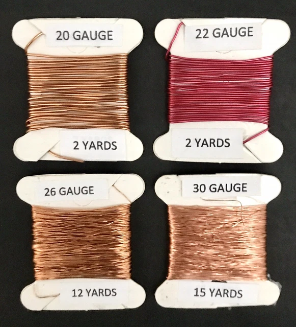 4 Pack Copper & Fuchsia Aluminum Craft Wire Copper & Rose Gold 30+ Yards
