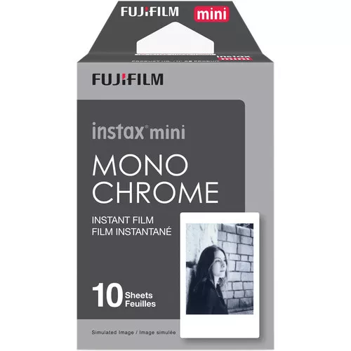 50 Prints Fujifilm instax mini B/W Monochrome Instant Film for 12 11 9 8 90 SP-2 2