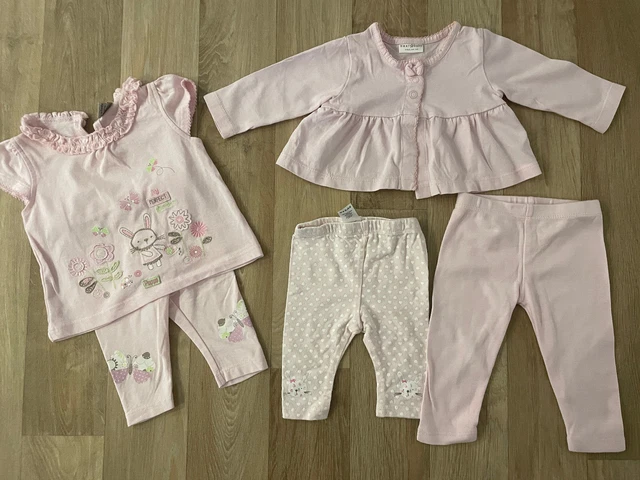 Baby Girl 0-3 months Bundle Early Days NEXT Tu Pink Outfit Trousers Top