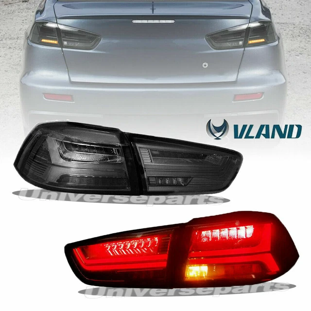 NEW UPDATED SMOKED LED Tail Lights For 20082017 Mitsubishi Lancer EVO